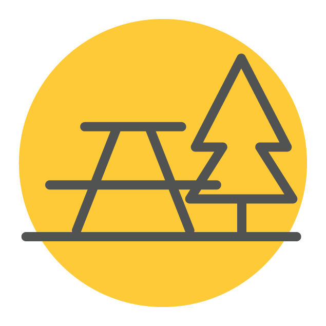 Icon indicating a picnic table is present.