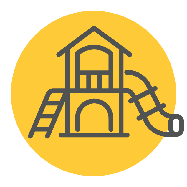 Icon indicating a playground is present.