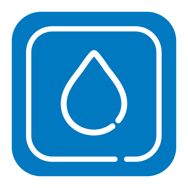 Icon indicating water service is available.