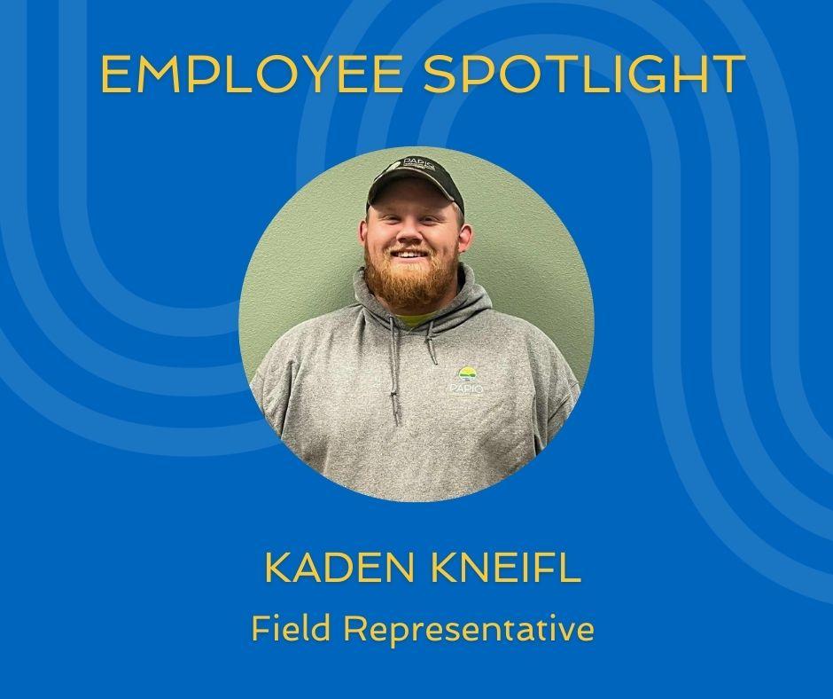 Photo of Kaden Kneifl, a field representative for the Papio NRD, who is featured in the Employee Spotlight.